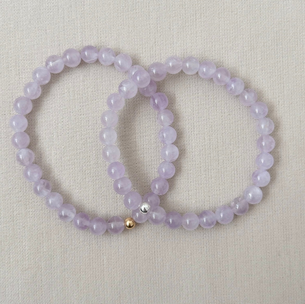 Lavender Amethyst Gemstone Bracelet