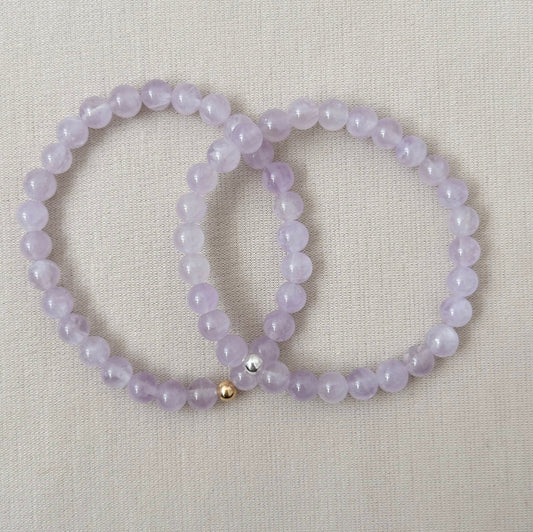 Lavender Amethyst Gemstone Bracelet