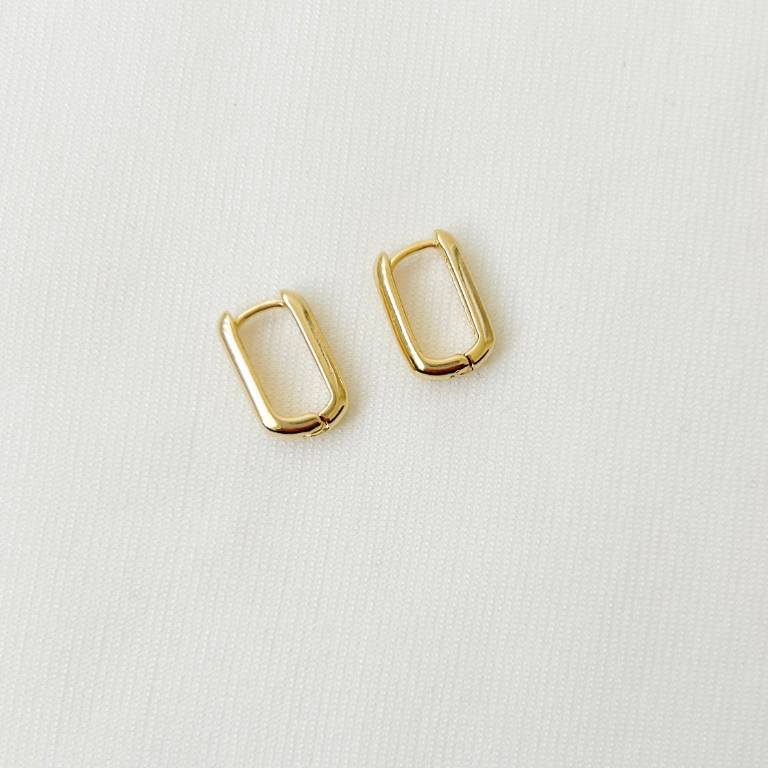 Oblong Clicker Hoop Earrings