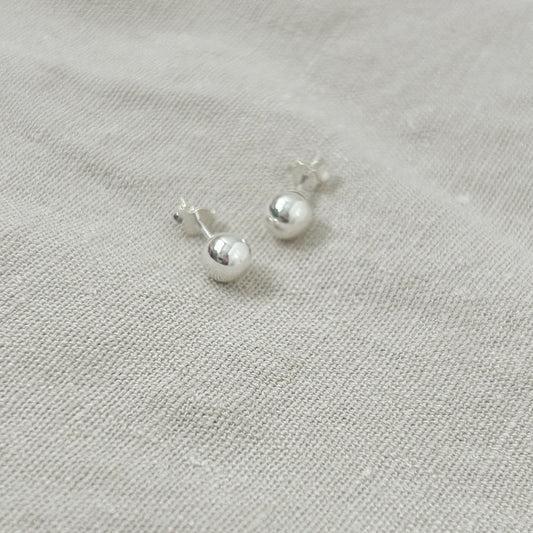 Sterling Silver Ball Stud Earrings