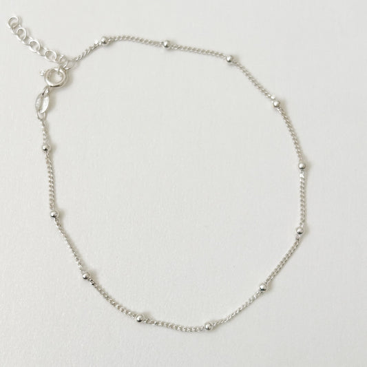 Silver Satellite Anklet