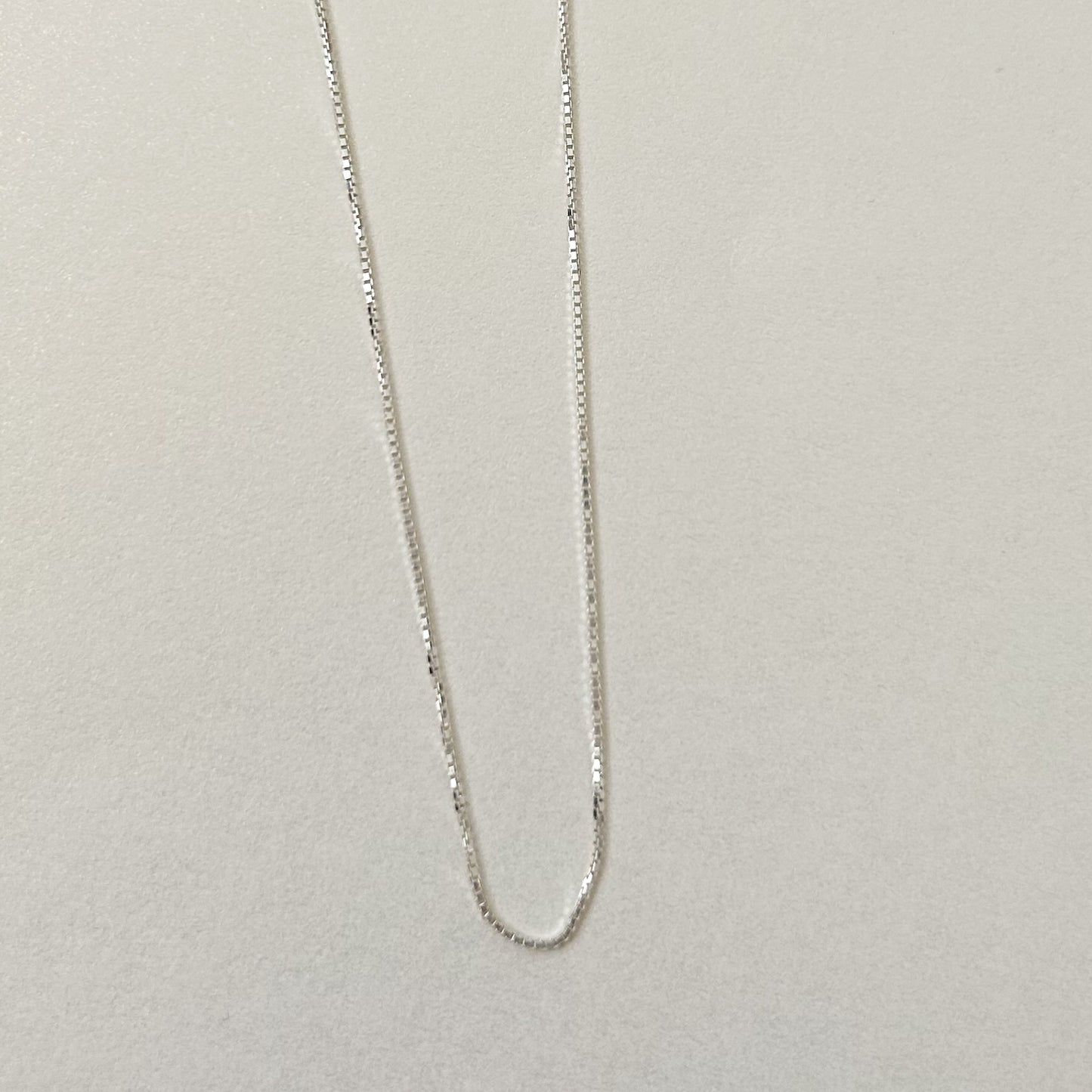 Silver Box Chain Necklace