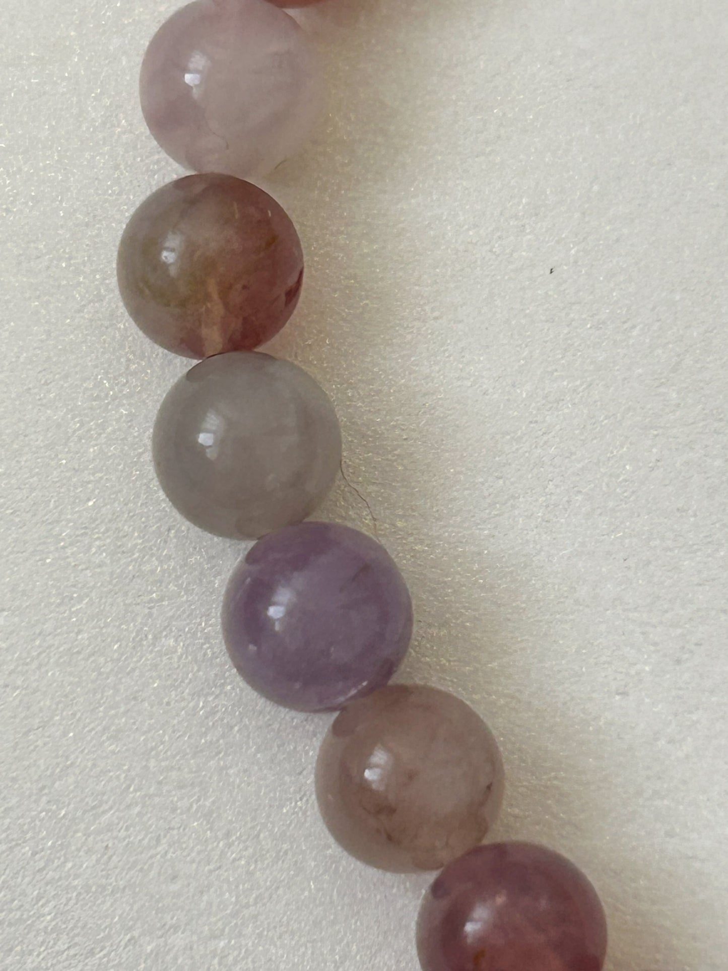 Purple Rose Quartz Heart Bracelet