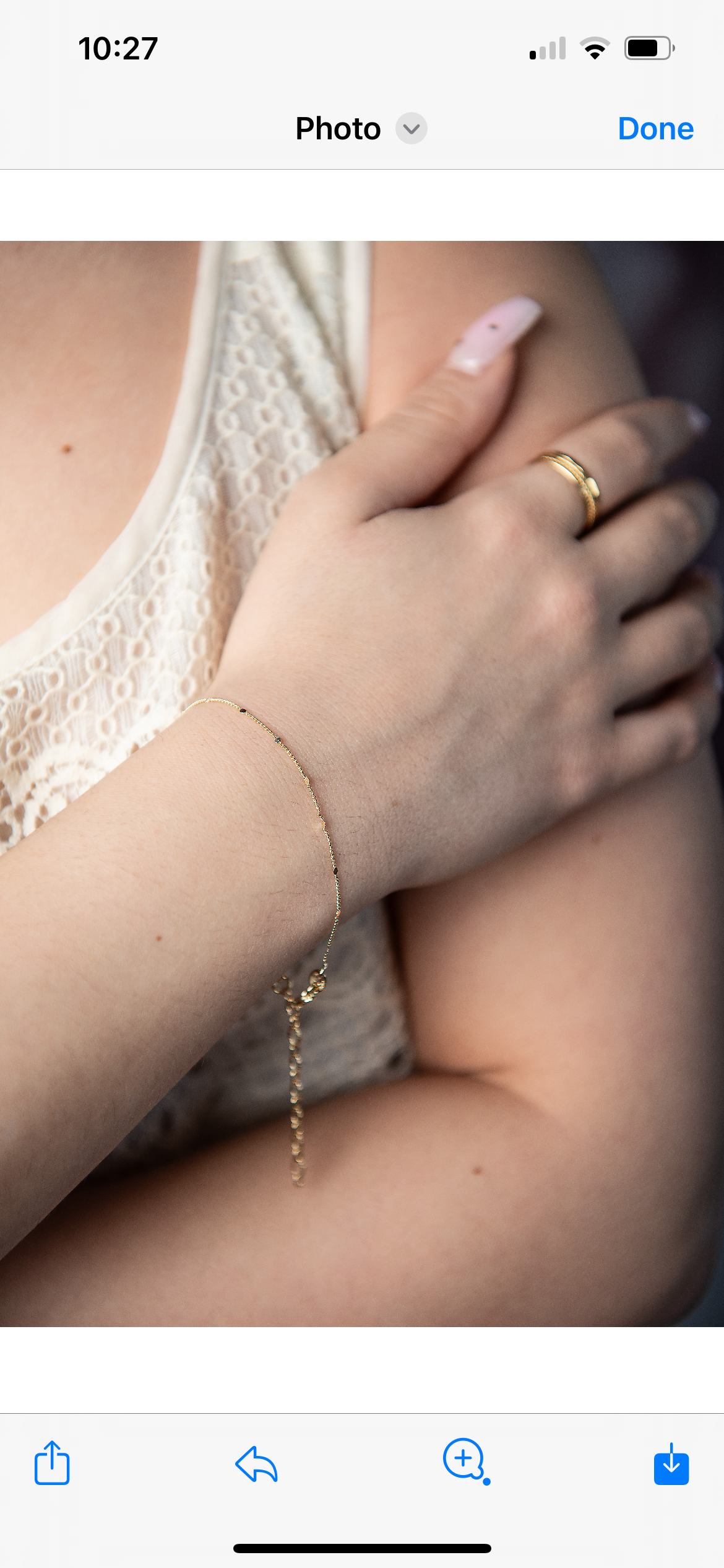 Curb Chain Bracelet with Pressed Details
