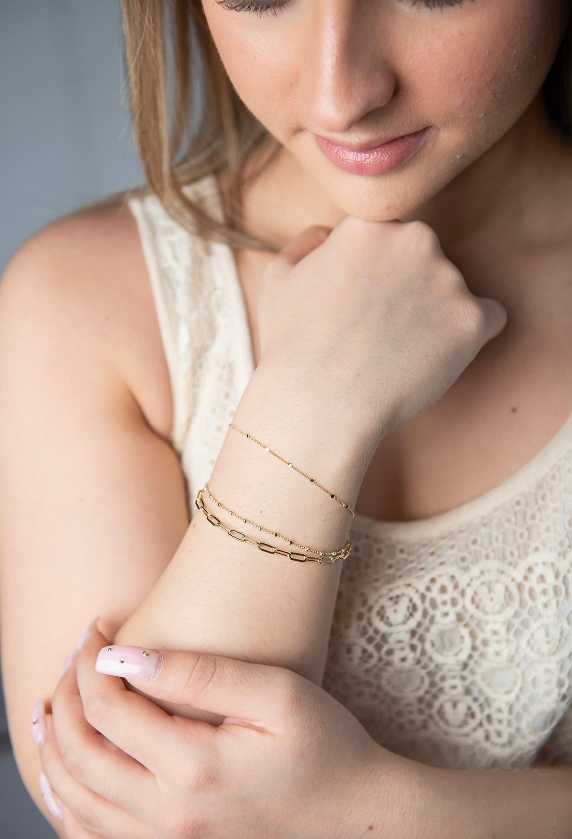 Short Link Paperclip Bracelet