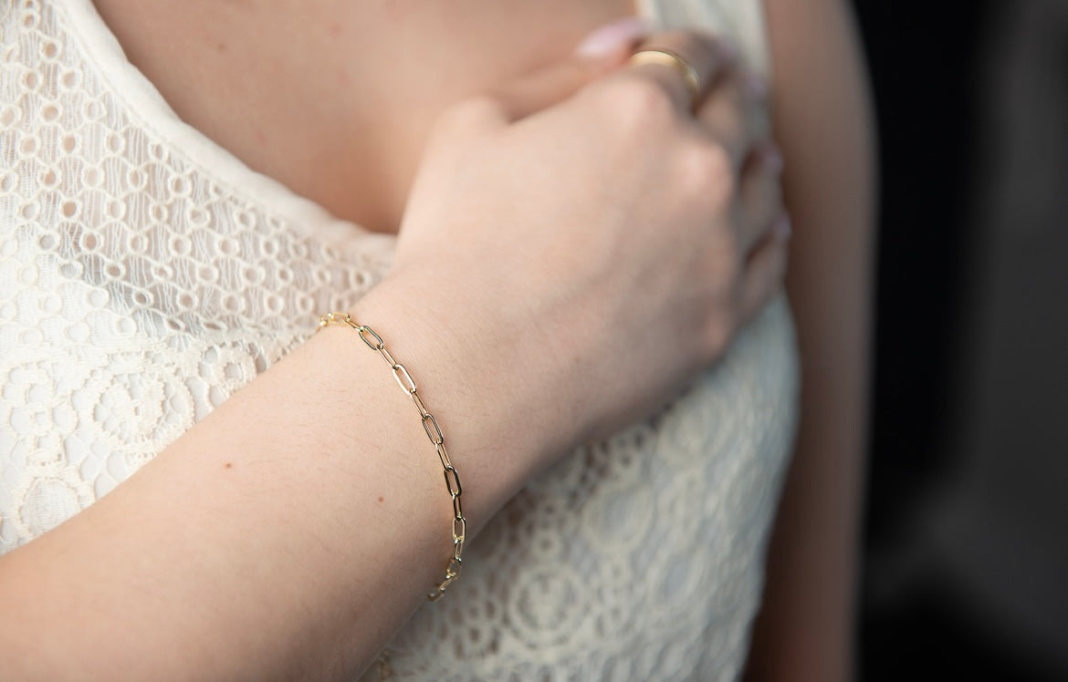 Short Link Paperclip Bracelet