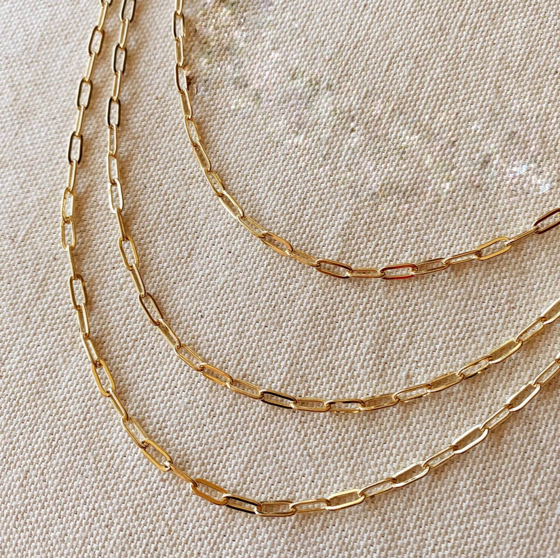 Short Link Paperclip Chain Necklace