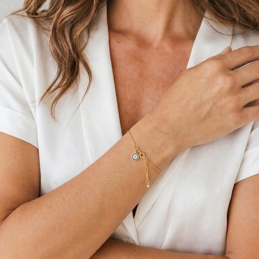 18k Gold-Filled Eye of Protection Bracelet